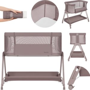 Lionelo LUNA mazuļu gultiņa krāsa BEIGE TAUPE