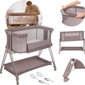 Lionelo LUNA mazuļu gultiņa krāsa BEIGE TAUPE