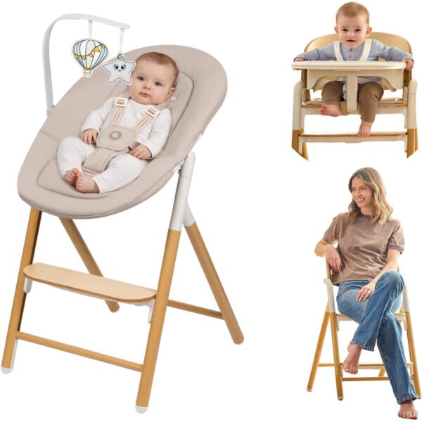 Autokreslini.lv | CELIA set barošanas krēsla komplekts bērniem krāsa WHITE NATURAL WOOD bilde #5