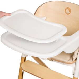 Lionelo CELIA set barošanas krēsla komplekts bērniem krāsa WHITE NATURAL WOOD