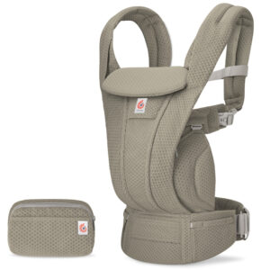 ERGOBABY Omni Deluxe Mesh mazuļu ergosoma/ķengursoma krāsa Soft Olive