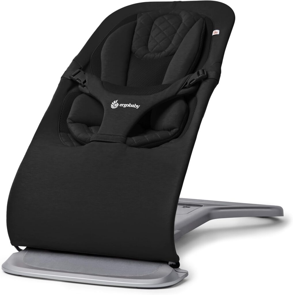 ERGOBABY Evolve Knit 3in1 šūpuļkrēsls mazuļiem krāsa Onyx Black