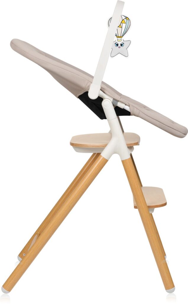 Lionelo CELIA set barošanas krēsla komplekts bērniem krāsa WHITE NATURAL WOOD