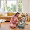 ERGOBABY Evolve Mesh 3in1 šūpuļkrēsls mazuļiem krāsa Sage Green