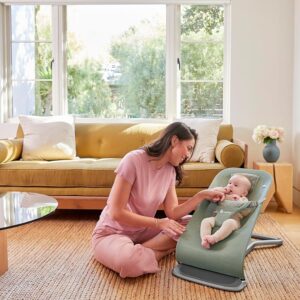 ERGOBABY Evolve Mesh 3in1 šūpuļkrēsls mazuļiem krāsa Sage Green