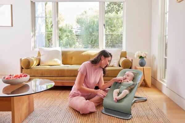 ERGOBABY Evolve Mesh 3in1 šūpuļkrēsls mazuļiem krāsa Sage Green