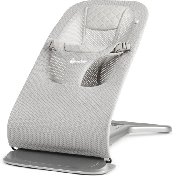 ERGOBABY Evolve Mesh 3in1 šūpuļkrēsls mazuļiem krāsa Light Grey