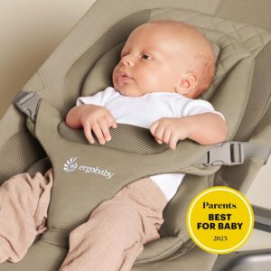 ERGOBABY Evolve Knit 3in1 šūpuļkrēsls mazuļiem krāsa Soft Olive