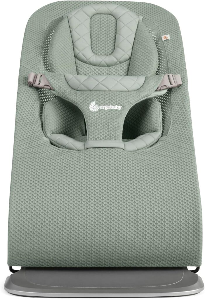 ERGOBABY Evolve Mesh 3in1 šūpuļkrēsls mazuļiem krāsa Sage Green