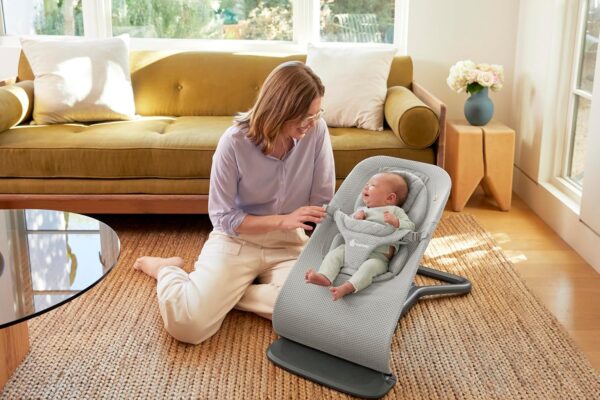 ERGOBABY Evolve Mesh 3in1 šūpuļkrēsls mazuļiem krāsa Light Grey