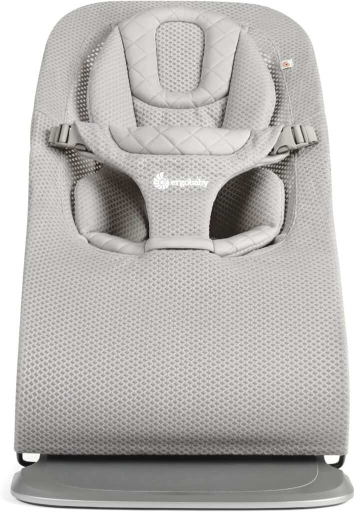ERGOBABY Evolve Mesh 3in1 šūpuļkrēsls mazuļiem krāsa Light Grey