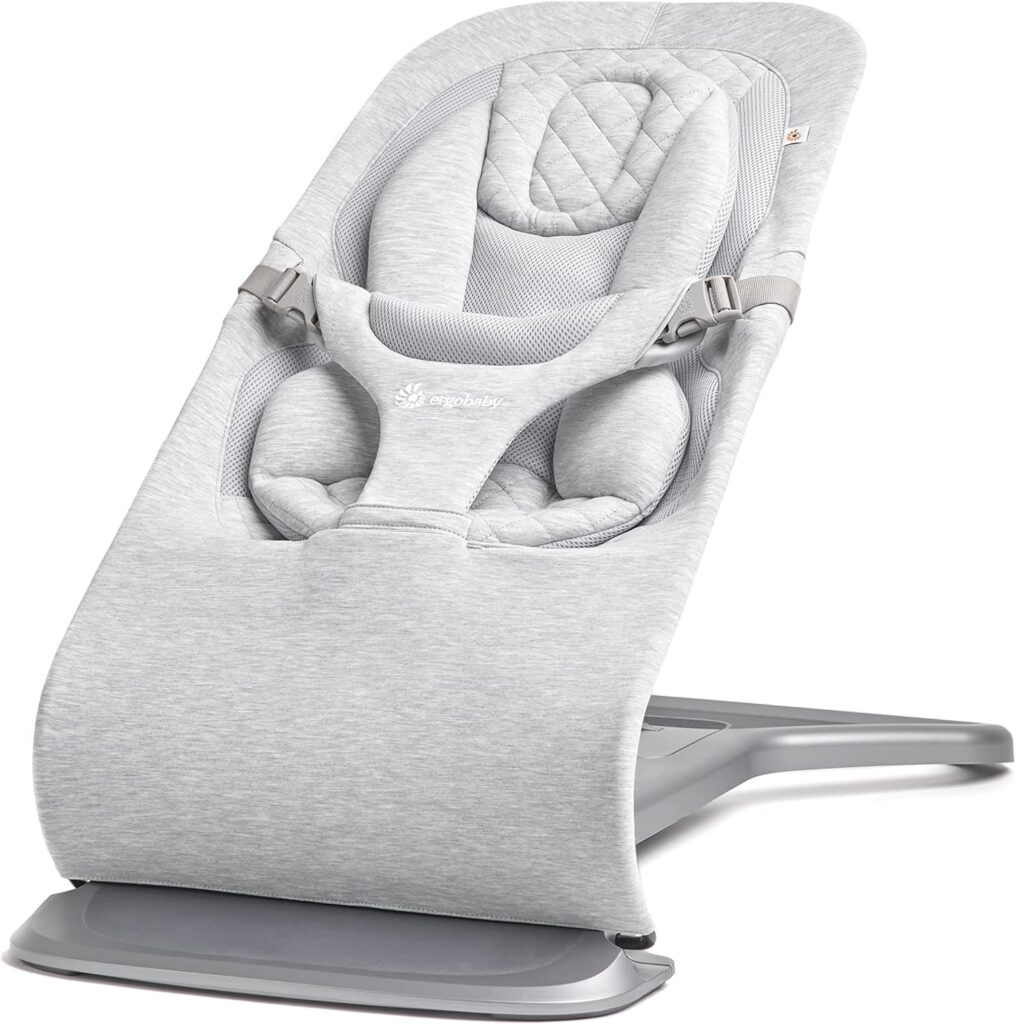 ERGOBABY Evolve Knit 3in1 šūpuļkrēsls mazuļiem krāsa Light Grey