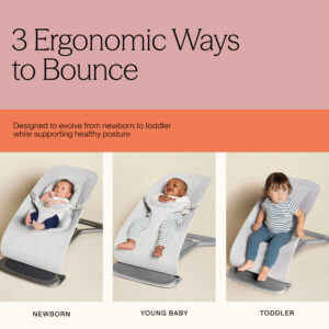 ERGOBABY Evolve Knit 3in1 šūpuļkrēsls mazuļiem krāsa Light Grey