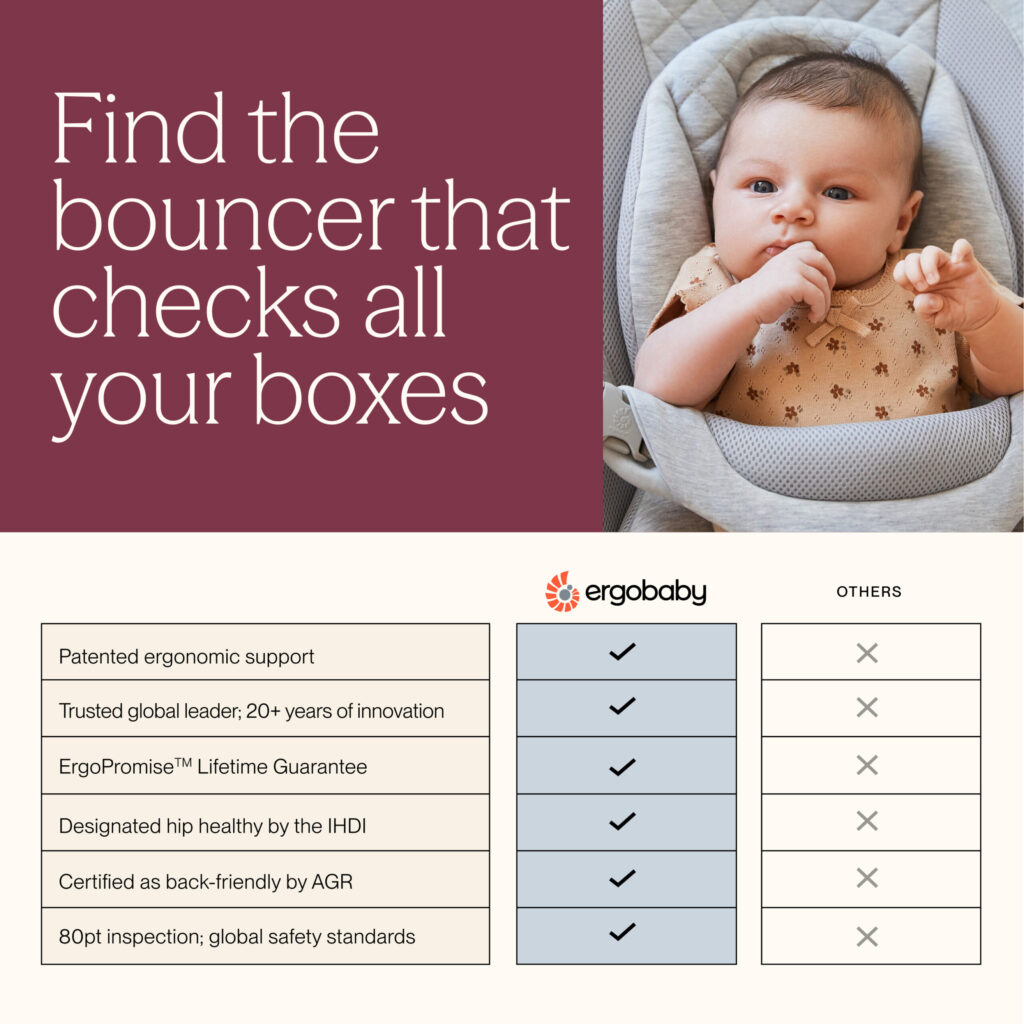 ERGOBABY Evolve Knit 3in1 šūpuļkrēsls mazuļiem krāsa Light Grey