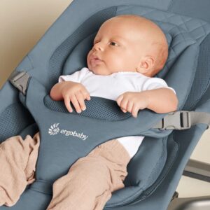 ERGOBABY Evolve Knit 3in1 šūpuļkrēsls mazuļiem krāsa Oxford Blue