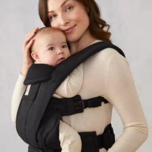 ERGOBABY Omni Deluxe Cotton mazuļu ergosoma/ķengursoma krāsa Onyx Black