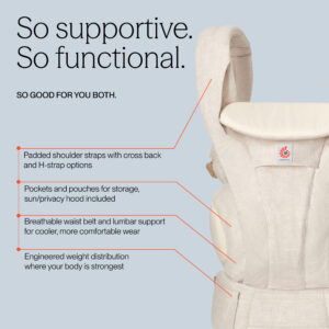 ERGOBABY Omni Deluxe Linen mazuļu ergosoma/ķengursoma krāsa Natural Linen