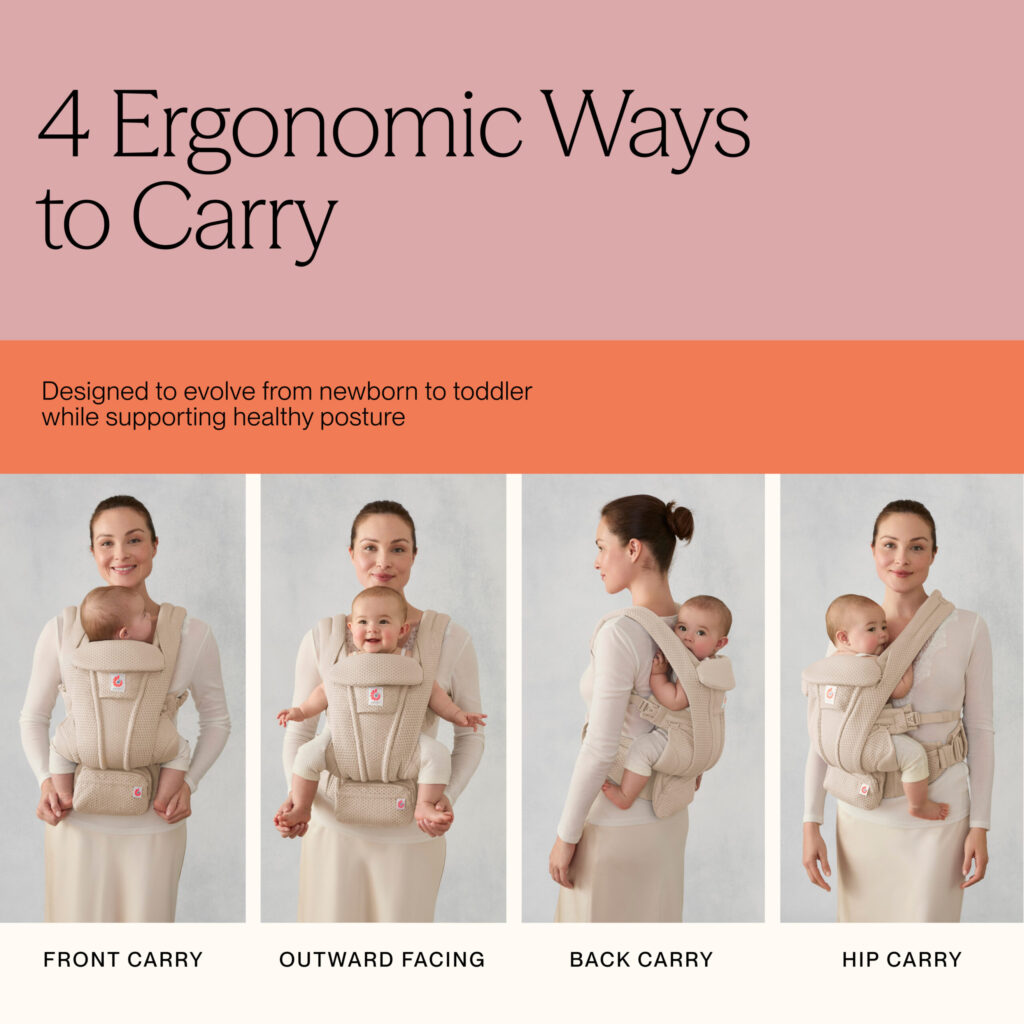 ERGOBABY Omni Deluxe Linen mazuļu ergosoma/ķengursoma krāsa Natural Linen