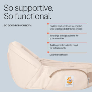 ERGOBABY Hip Lift Seat bērnu pārnēsāšanas sēdeklis krāsa Natural Beige