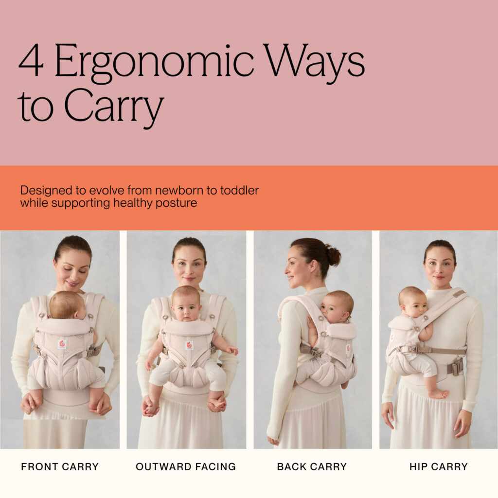 ERGOBABY Omni Classic Mesh mazuļu ergosoma/ķengursoma krāsa Natural Beige