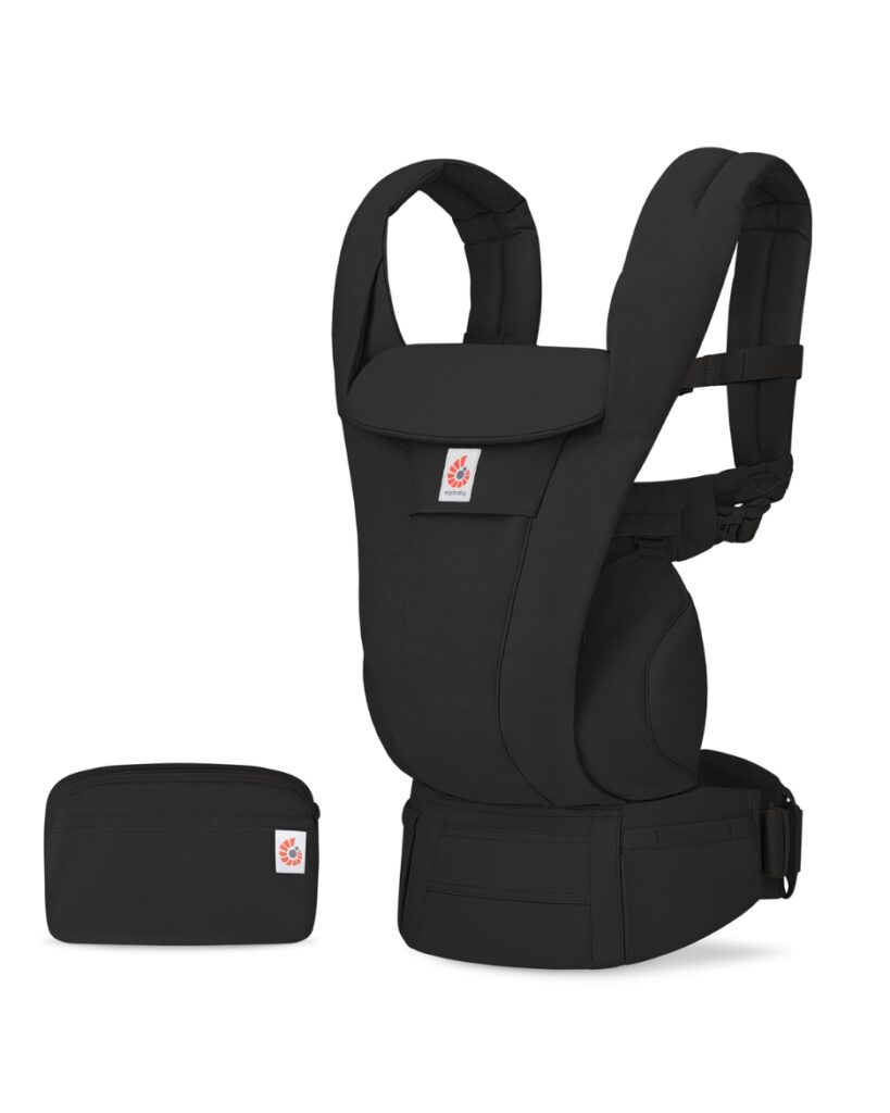 ERGOBABY Omni Deluxe Cotton mazuļu ergosoma/ķengursoma krāsa Onyx Black
