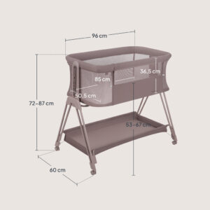 Lionelo LUNA mazuļu gultiņa krāsa BEIGE TAUPE
