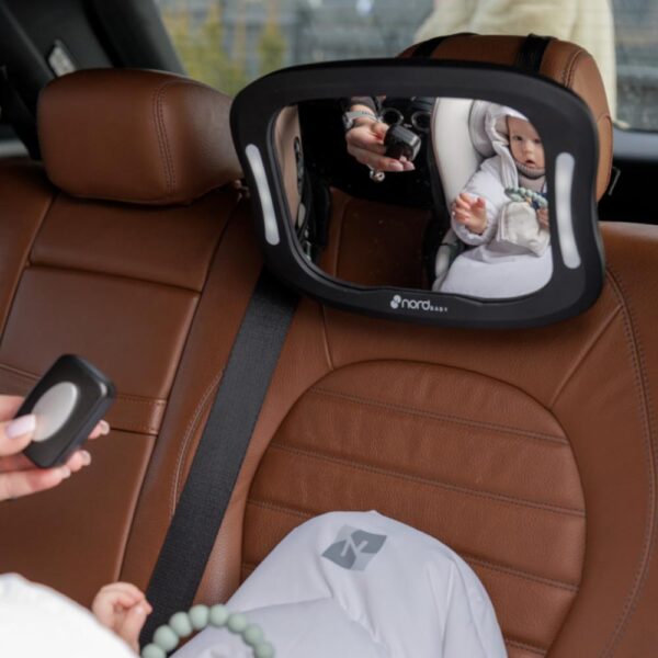 Autokreslini.lv | Back seat mirror with LED atpakaļskata spogulis mazuļiem ar LED apgaismojumu bilde #3