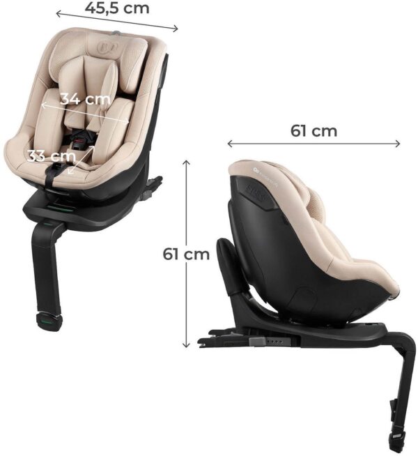 Kinderkraft I-Guard I-Size autokrēsliņš bērniem 40-105cm ar mazuļu ieliktni krāsa Beige
