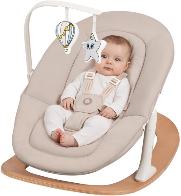 Lionelo CELIA Rocker mazuļu šūpuļkrēsliņš krāsa NATURAL WOOD