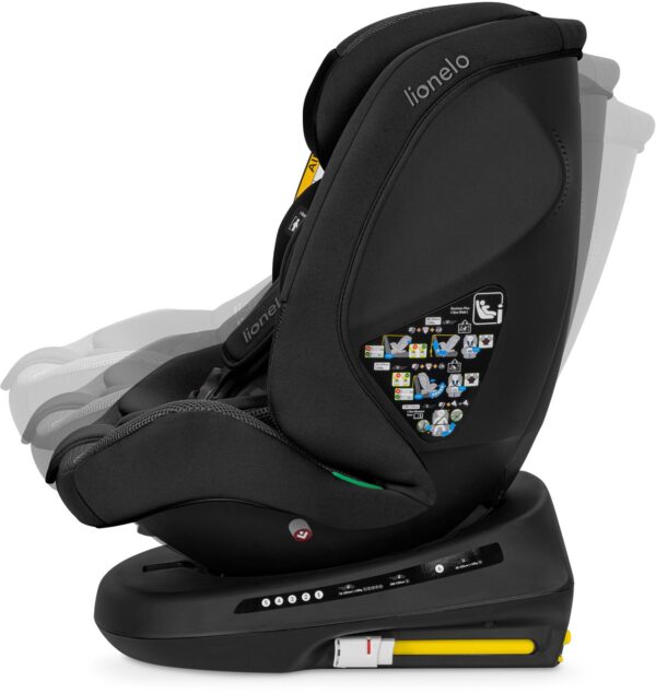 Lionelo Bastiaan PLUS autokrēsliņš bērniem 40-150cm krāsa Black Carbon