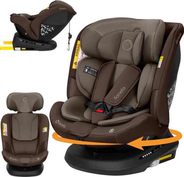 Lionelo Bastiaan PLUS autokrēsliņš bērniem 40-150cm krāsa Beige Chocolate