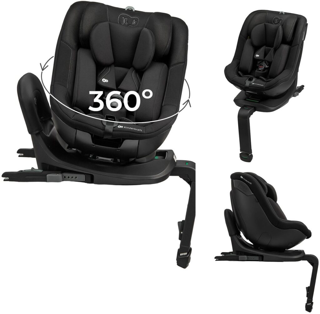 Kinderkraft I-Guard I-Size autokrēsliņš bērniem 40-105cm ar mazuļu ieliktni krāsa Black