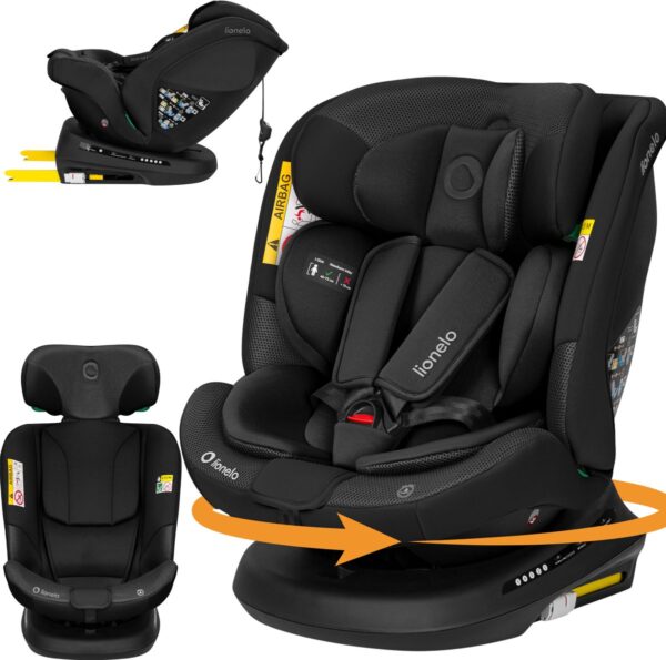 Lionelo Bastiaan PLUS autokrēsliņš bērniem 40-150cm krāsa Black Carbon
