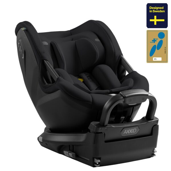Axkid SpinKid 2 rotējošs atpakaļskata autokrēsliņš bērniem 40-105cm krāsa Coastal Storm Black
