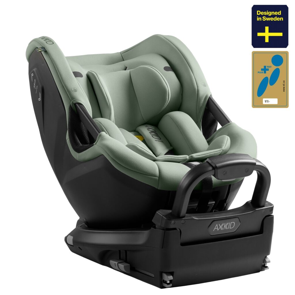 Axkid SpinKid 2 rotējošs atpakaļskata autokrēsliņš bērniem 40-105cm krāsa Nordic Bloom Green