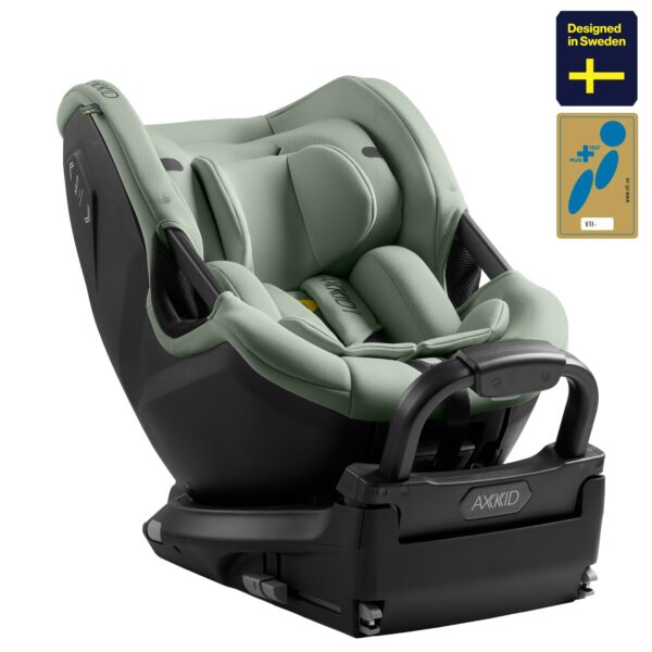 Axkid SpinKid 2 rotējošs atpakaļskata autokrēsliņš bērniem 40-105cm krāsa Nordic Bloom Green