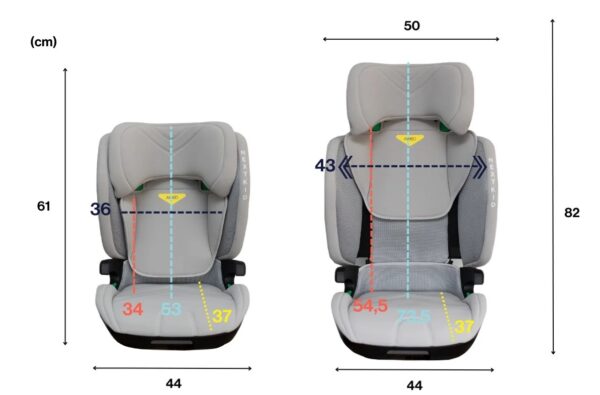 Axkid NextKid autokrēsliņš bērniem 100-150cm