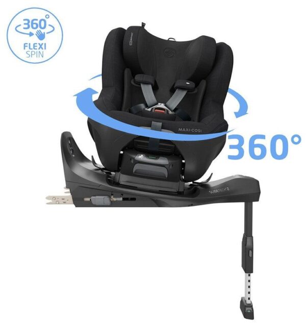 Maxi Cosi Pearl SLIDE PRO sēžamā daļa bērniem 61-105cm krāsa Authentic Black + FamilyFix Slide Pro Isofix bāze