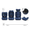 Kinderkraft Comfort UP 2 PLUS autokrēsliņš bērniem 76-150cm krāsa Navy