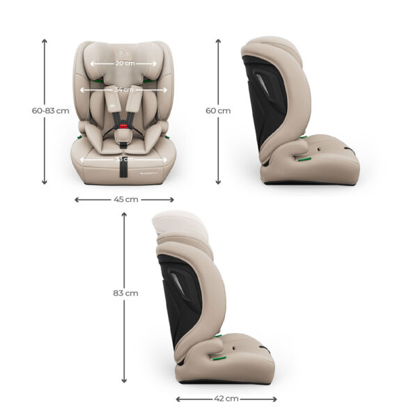 Kinderkraft Comfort UP 2 PLUS autokrēsliņš bērniem 76-150cm krāsa Beige