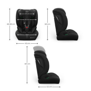 Kinderkraft Comfort UP 2 PLUS autokrēsliņš bērniem 76-150cm krāsa Black