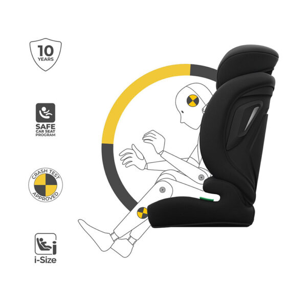 Kinderkraft Comfort UP 2 PLUS autokrēsliņš bērniem 76-150cm krāsa Black