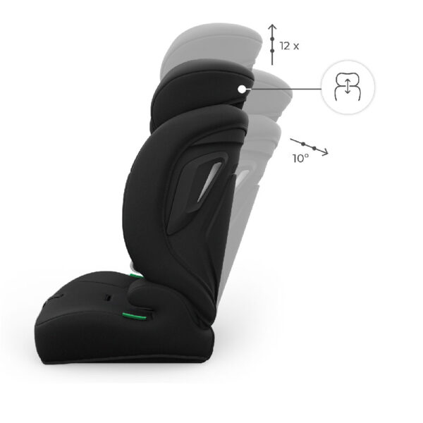 Kinderkraft Comfort UP 2 PLUS autokrēsliņš bērniem 76-150cm krāsa Black