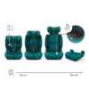 Kinderkraft Comfort UP 2 PLUS autokrēsliņš bērniem 76-150cm krāsa Green