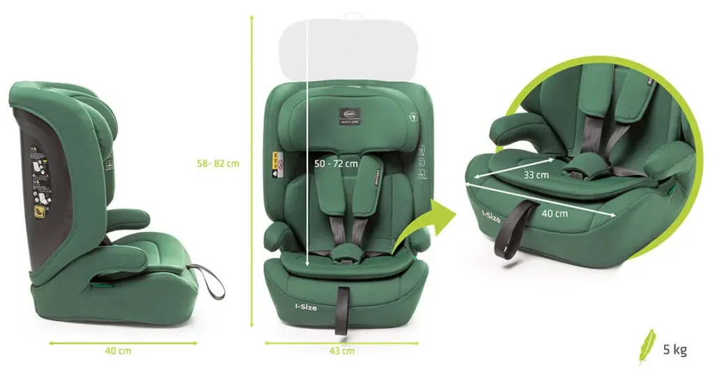 4Baby Rocket autokrēsliņš bērniem 76-150cm krāsa Dark Green