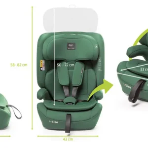 4Baby Rocket autokrēsliņš bērniem 76-150cm krāsa Dark Green