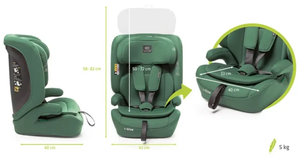 4Baby Rocket autokrēsliņš bērniem 76-150cm krāsa Dark Green