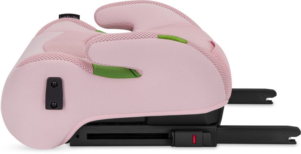 Lionelo Luuk Isofix I-Size auto paliktnis bērniem 125-150cm ar krūzīšu turētāju krāsa Pink Baby