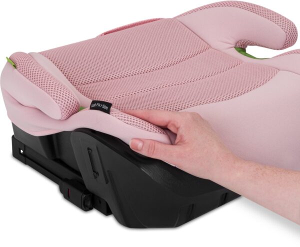 Lionelo Luuk Isofix I-Size auto paliktnis bērniem 125-150cm ar krūzīšu turētāju krāsa Pink Baby