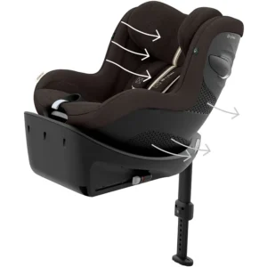 Cybex Sirona G3 PLUS sēžamā daļa bērniem 61-105cm krāsa Chocolate Brown+ Base G3 rotējoša Isofix bāze